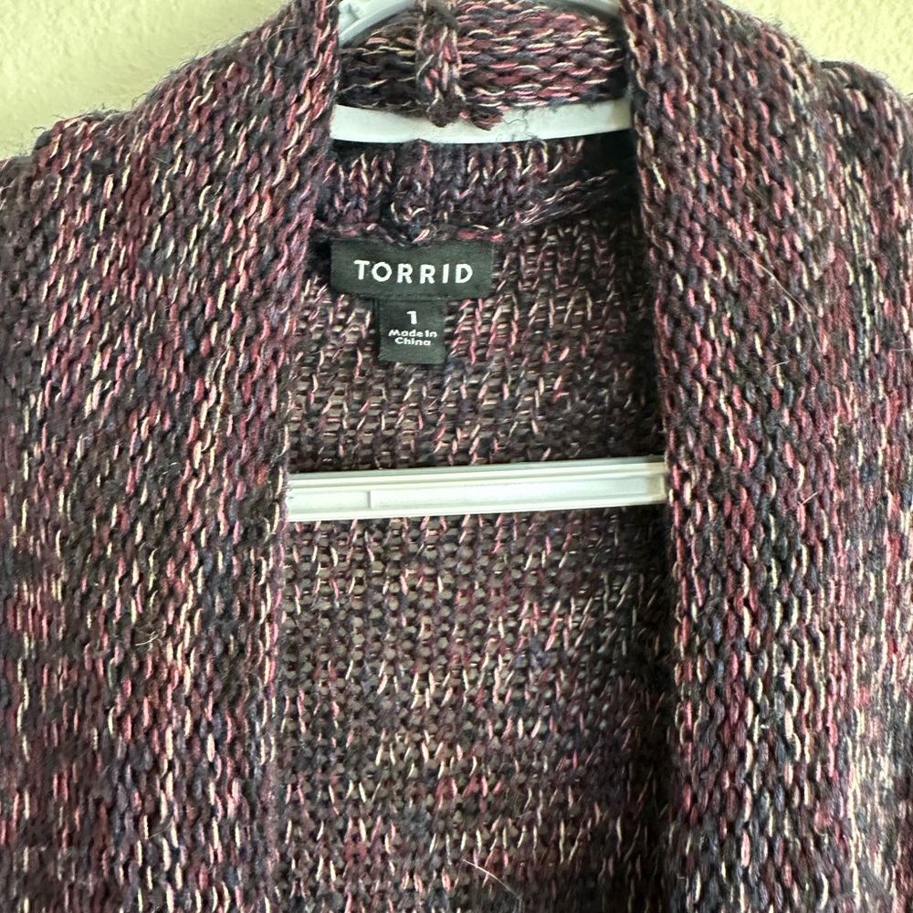 Size 1 Torrid High-low Sweater, dark purple - Picture 2 of 3
